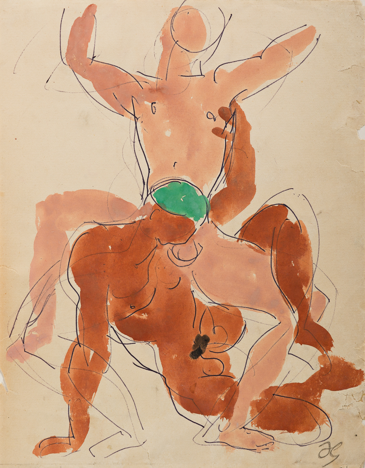 DUNCAN GRANT (1885-1978) Two Male Nudes.